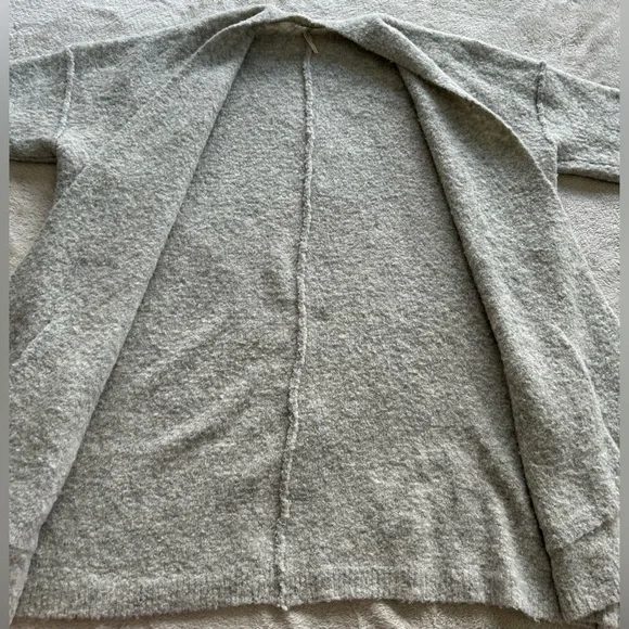 Free People Phantom Long Open-Front Cardigan, Gray - Picture 6 of 14